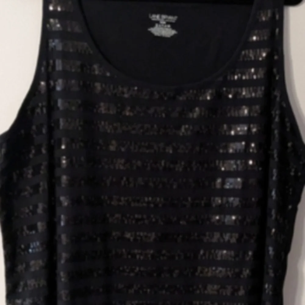 Lane Bryant Black Sequin Tank Top 18/20 - Picture 5 of 5